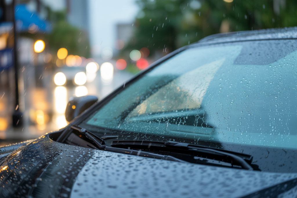 hydrophobic treatment to windshield