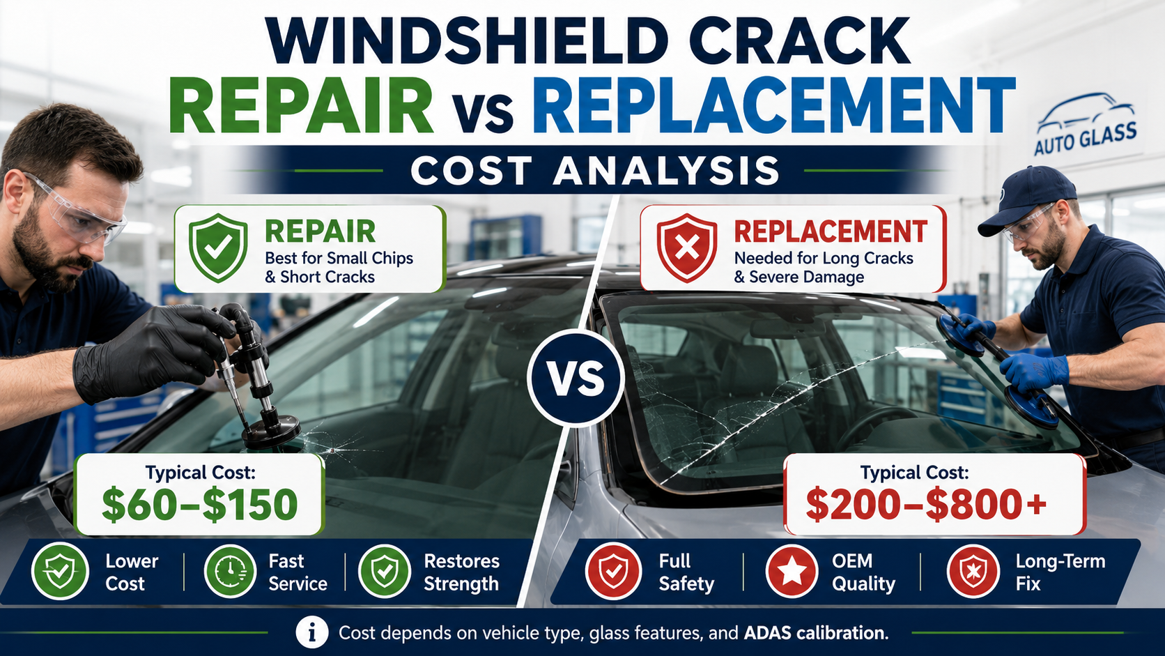 Windshield repair vs replacement guide